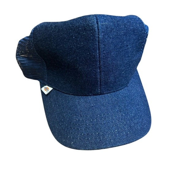 Dickies Denim Trucker Hat Blue Mesh Back Adjustable Cap - Picture 1 of 5
